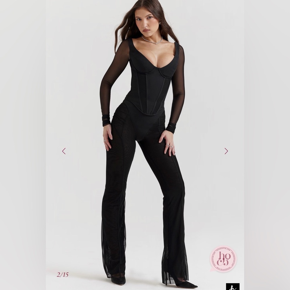 House of CB - Avalon High Waist Trousers Black